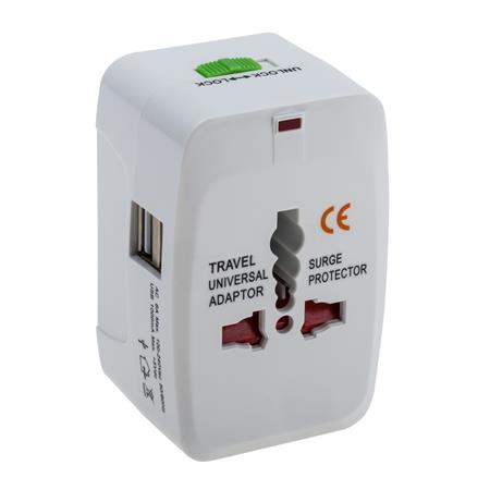 AZ002 adapter: Universal All In One Travel Plug Adapter/Converter with USB port