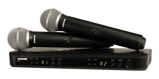 Shure: BLX288/PG58:Wireless Dual Vocal System with two PG58 Handheld Transmitters