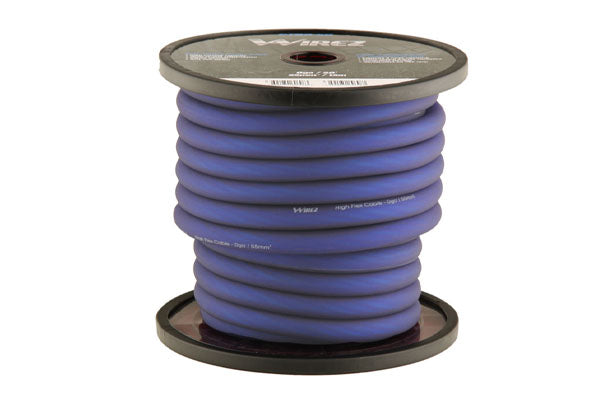 Wirez PTB8-250: Tech Series 8 Gauge Power Wire Blue, 250 Ft