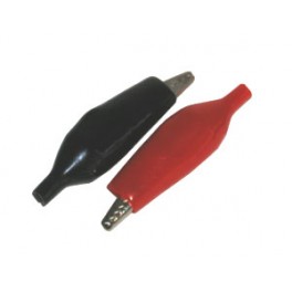 NA 1013: Small Black or Red Alligator Clip Pair