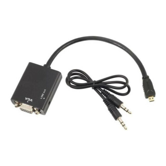 AA 16-6375: Micro HDMI to VGA + Audio Adapter