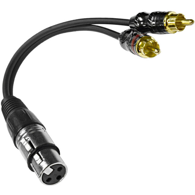 005 RAP:XLR Female To 2xRCA Male Cable 1FT