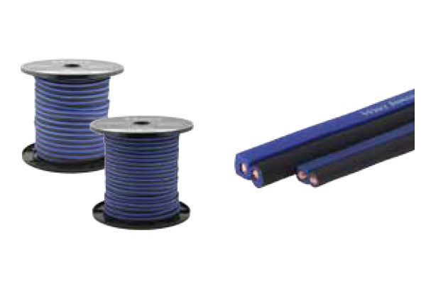 Wirez SSB10-125: Signature Series 10 Gauge Speaker Wire Blue, 125 Ft.